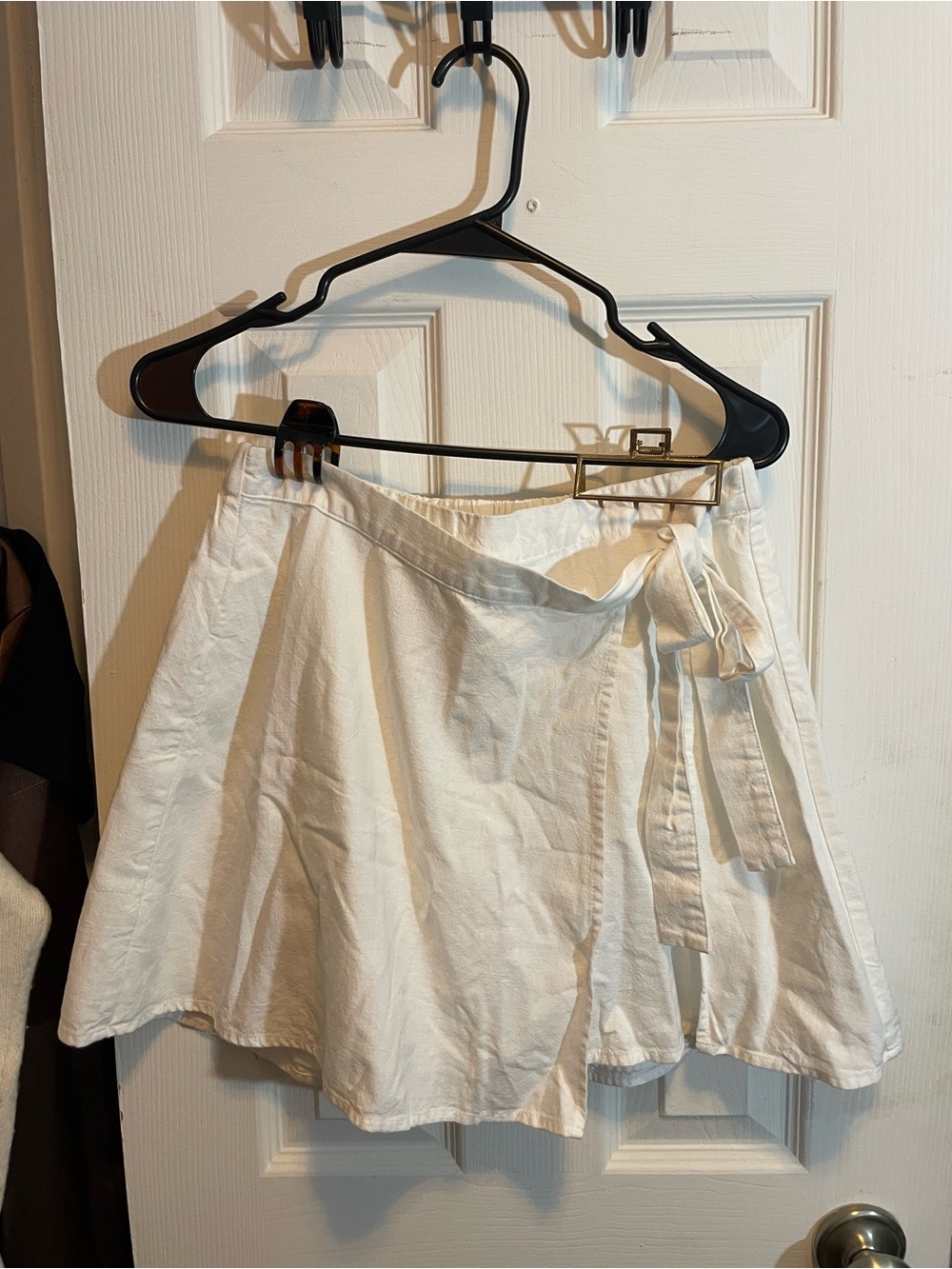 Target White A-Line Wrap Skirt with Tie